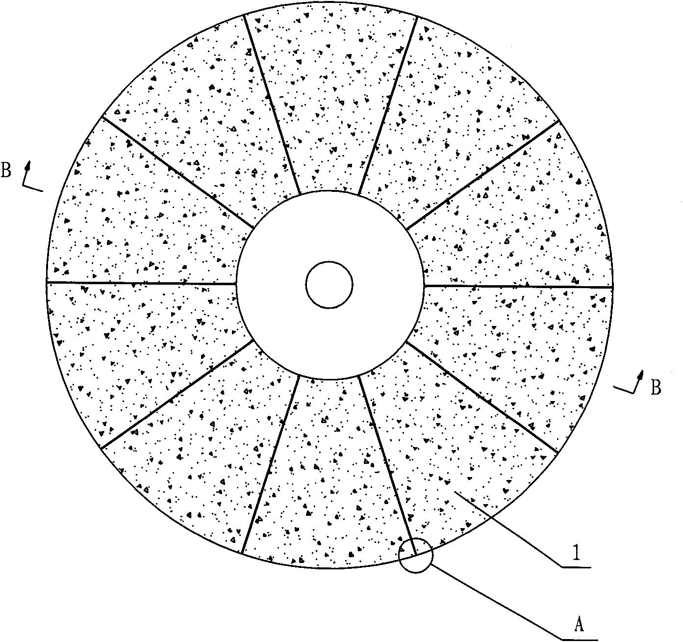 Millstone for processing crystal and manufacturing method thereof