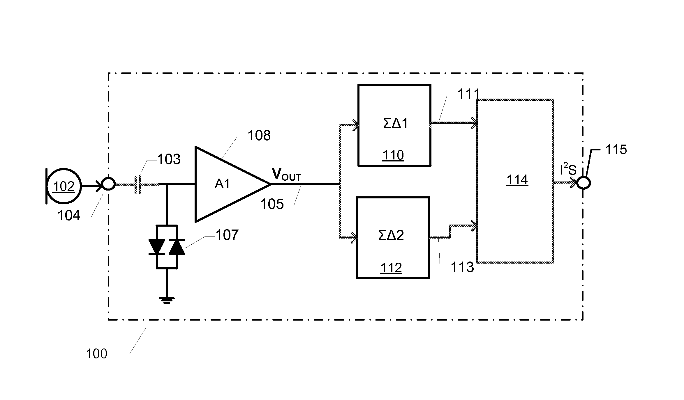 Transducer amplification circuit