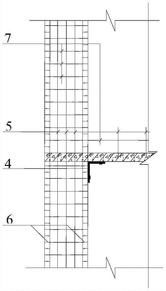 An energy-dissipating joint-limb anti-seismic wall of a composite connecting beam with reinforced grouting-hole blocks and its manufacturing method