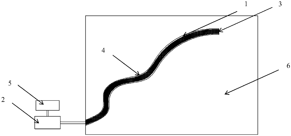 Conventional drill hole injection molding track positioning and measuring method under coal mine