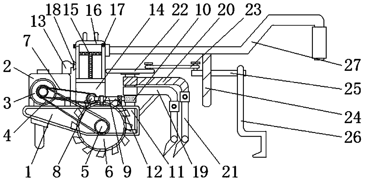 Small plowing device for hilly area