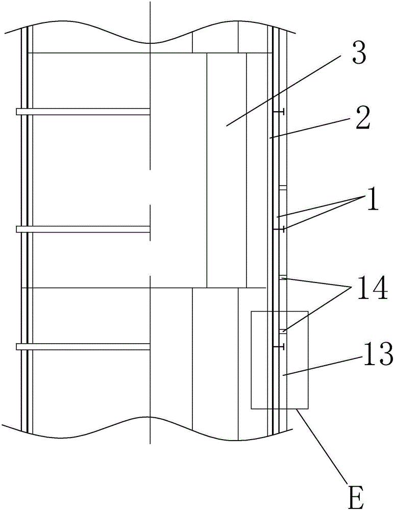 Frame type enamel block corrosion-resistant chimney and mounting method thereof