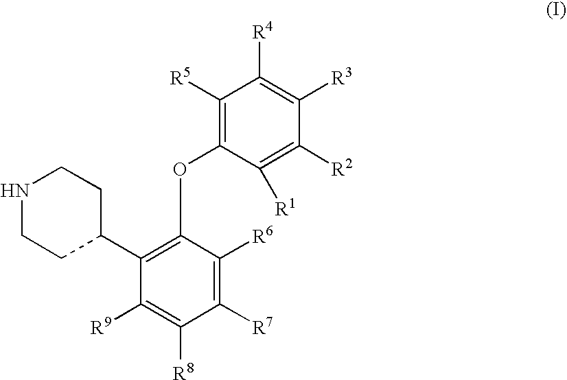 4-(2-Phenyloxyphenyl)-piperidine or-1,2,3,6-tetrahydropyridine derivatives as serotonin reuptake inhibitors