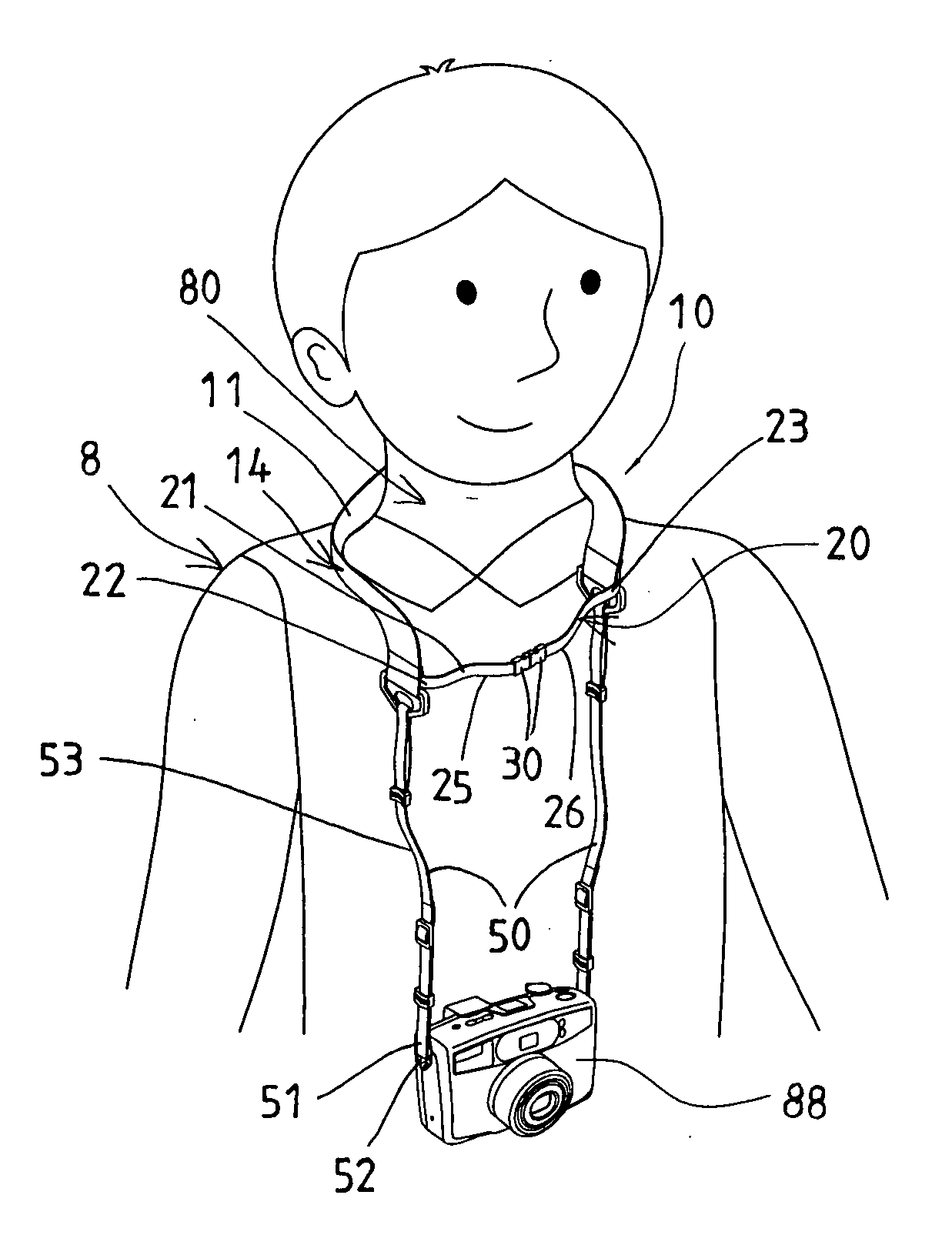 Carrying strap having protective device