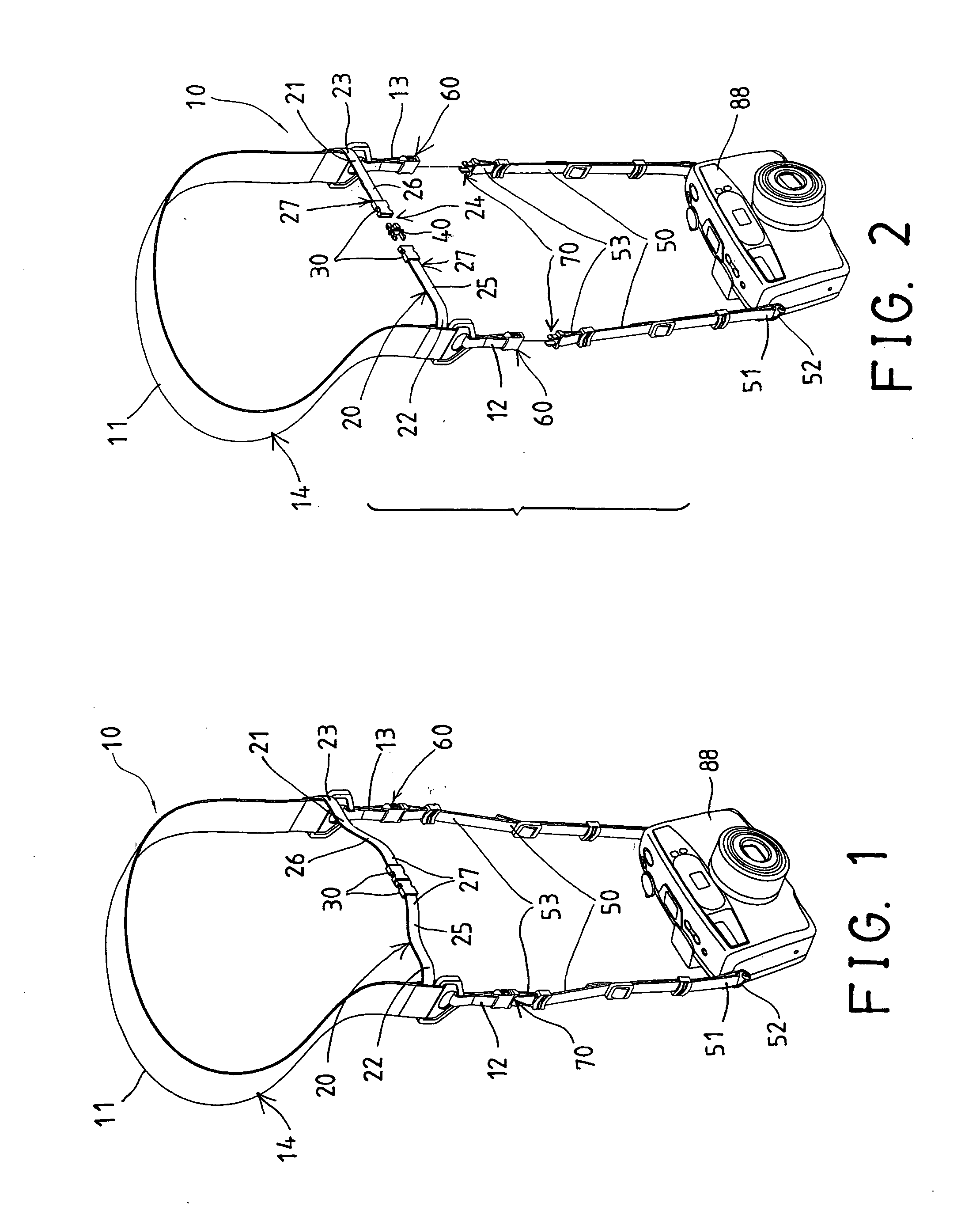 Carrying strap having protective device