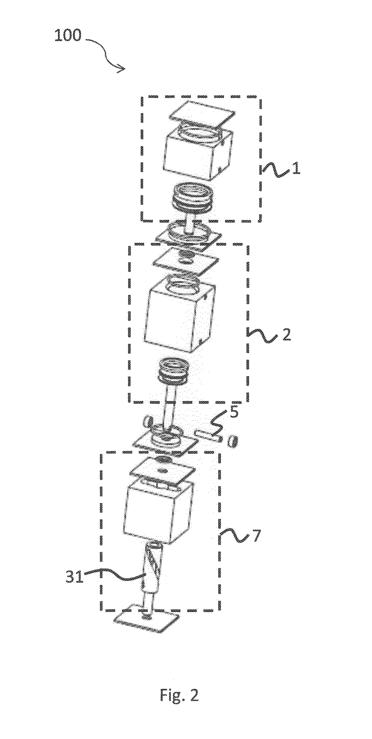Multi-position rotary actuator controlled by a fluid