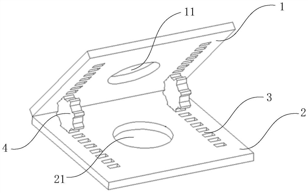 An adjustable angle anchor cable backing plate