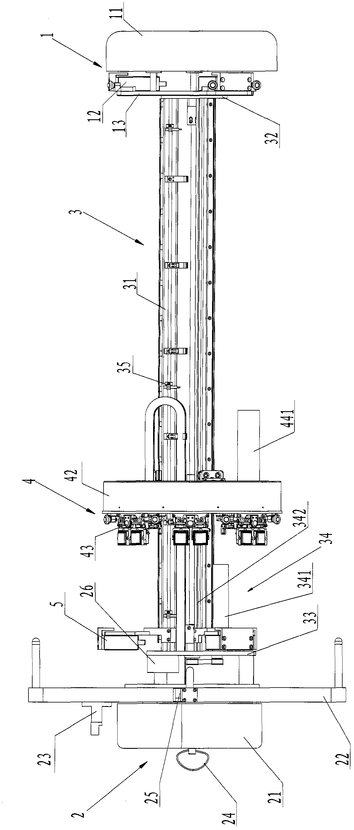 Automatic detection device and positioning method for weld joint at safe end of nuclear reactor pressure vessel