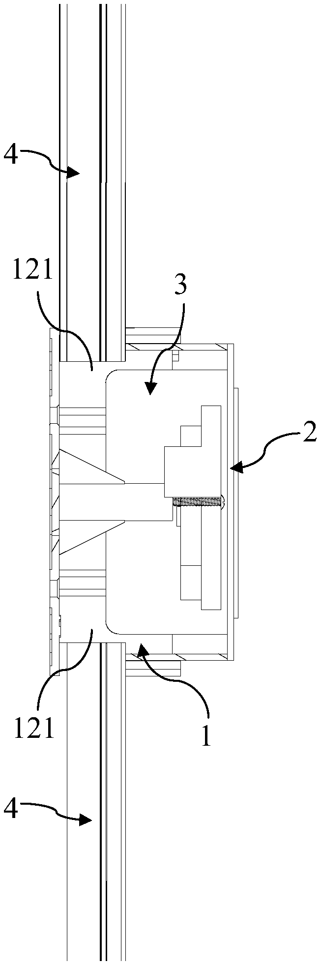 Bottom box connecting component, bottom box connecting structure and mounting method thereof
