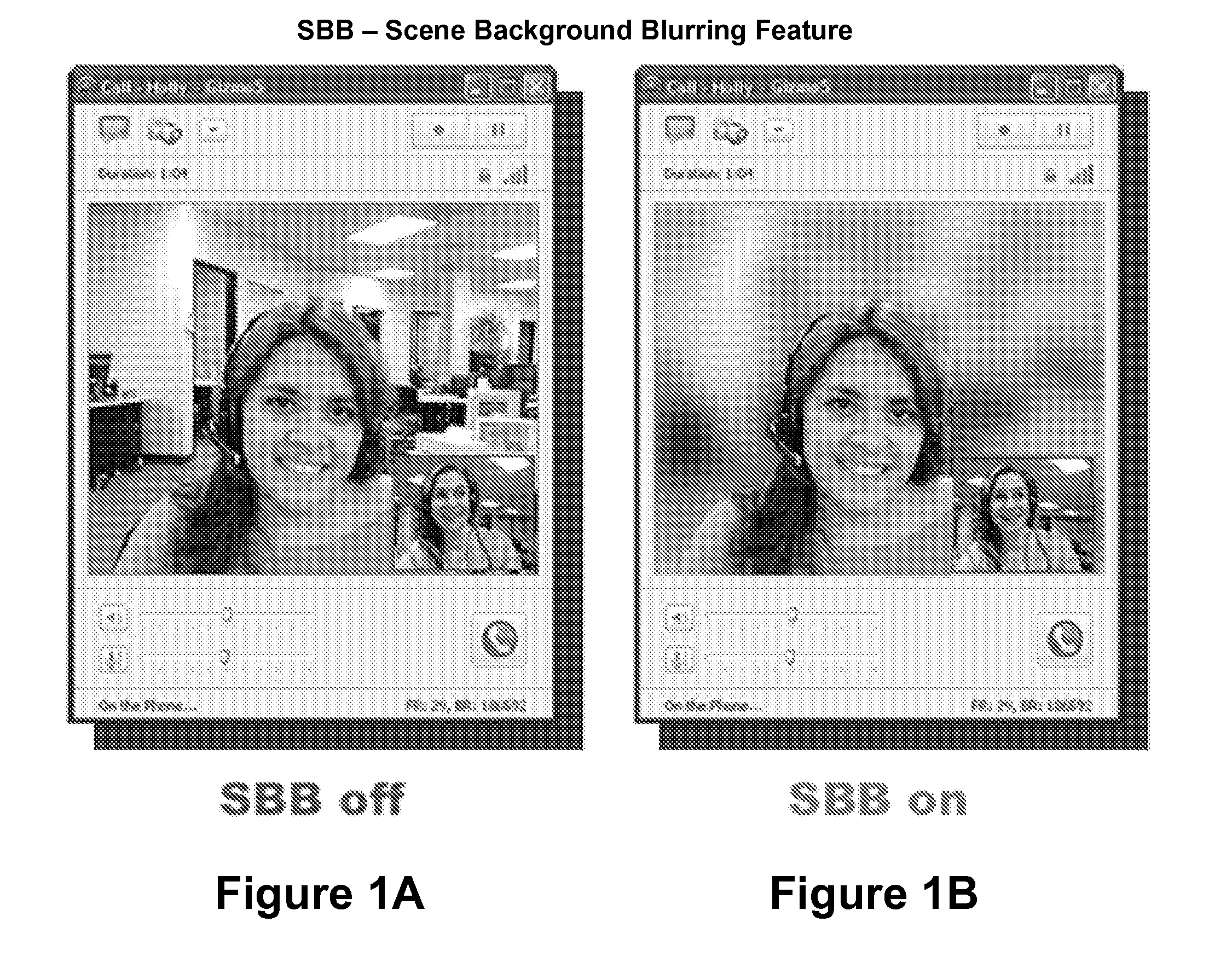 Scene Background Blurring Including Range Measurement