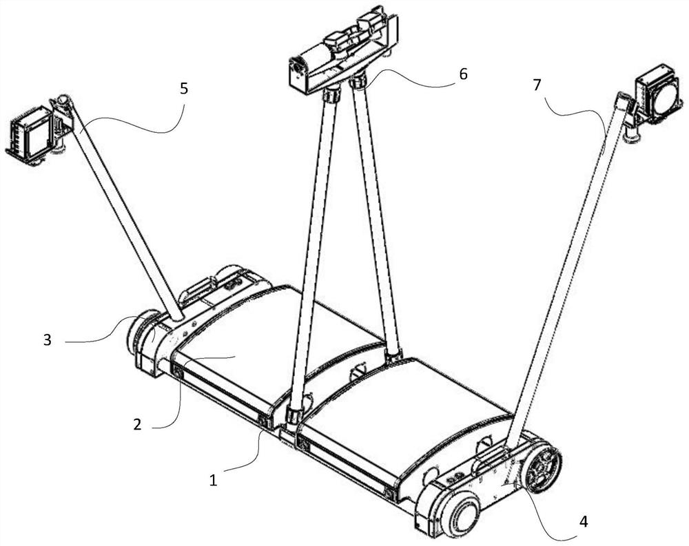 A traveling mechanism of a tunnel track detection robot