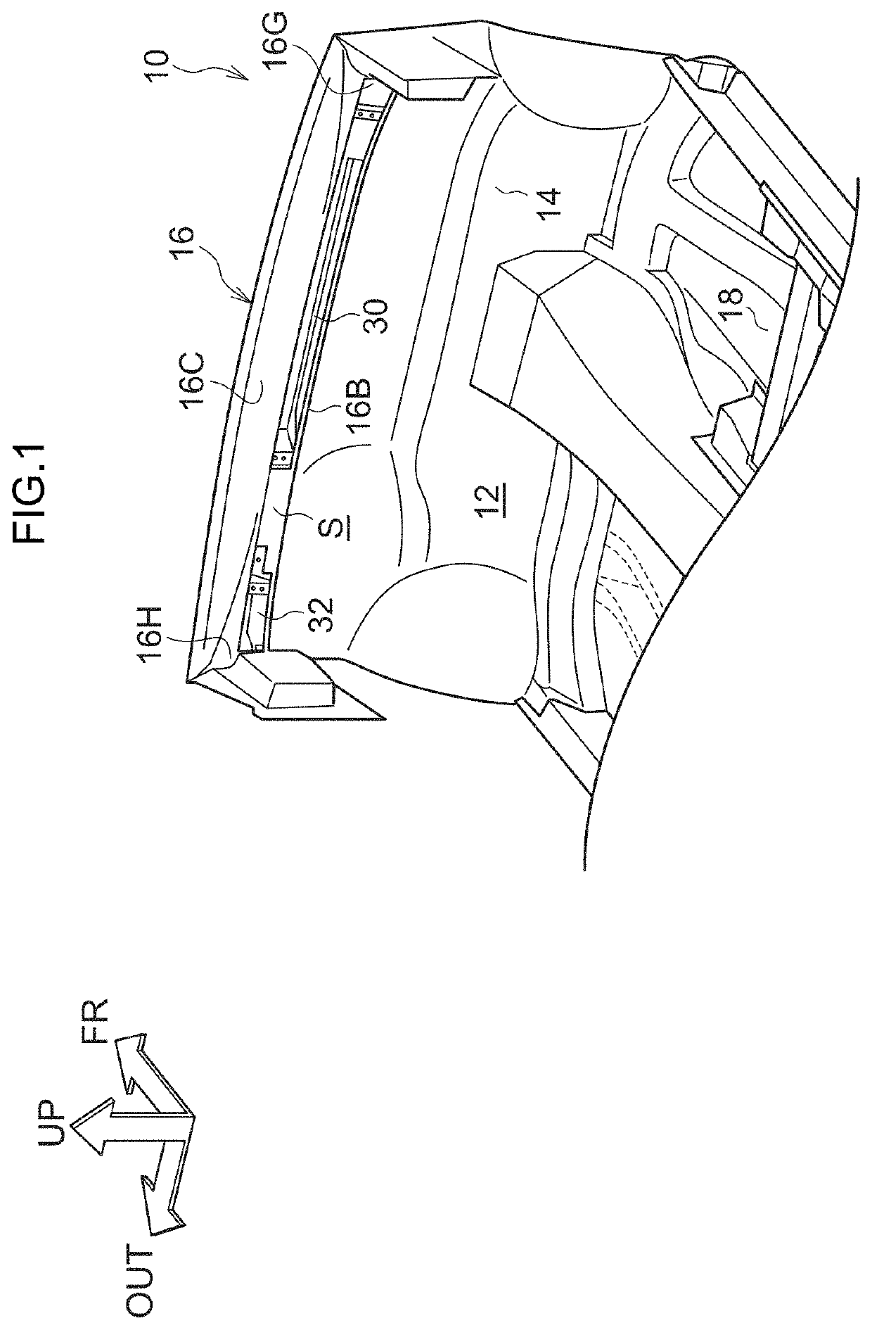 Vehicle front portion structure