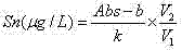 Method for detecting tin content in liquid