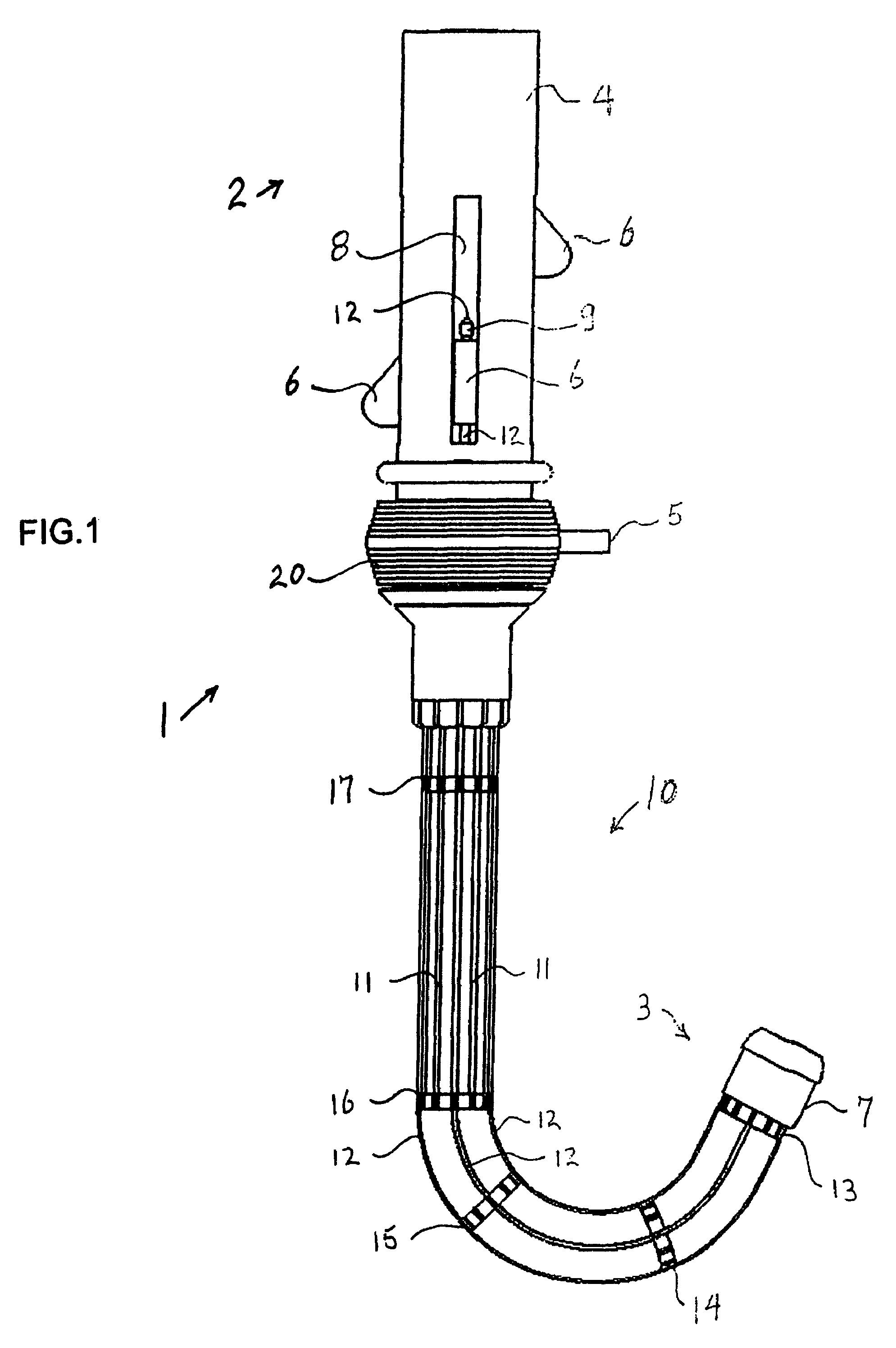 Torque-transmitting, variably flexible insertion device and method for transmitting torque and variably flexing an insertion device