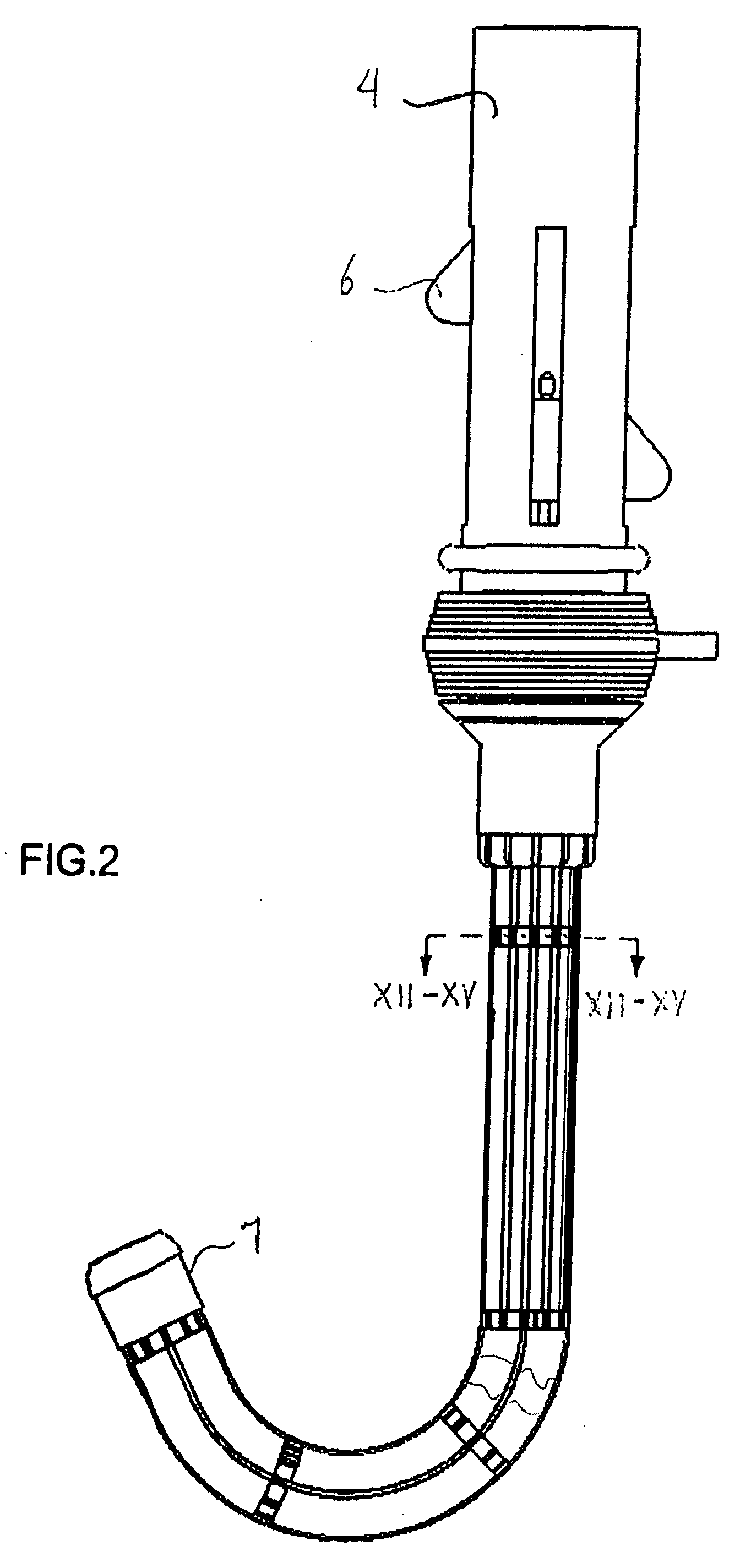 Torque-transmitting, variably flexible insertion device and method for transmitting torque and variably flexing an insertion device