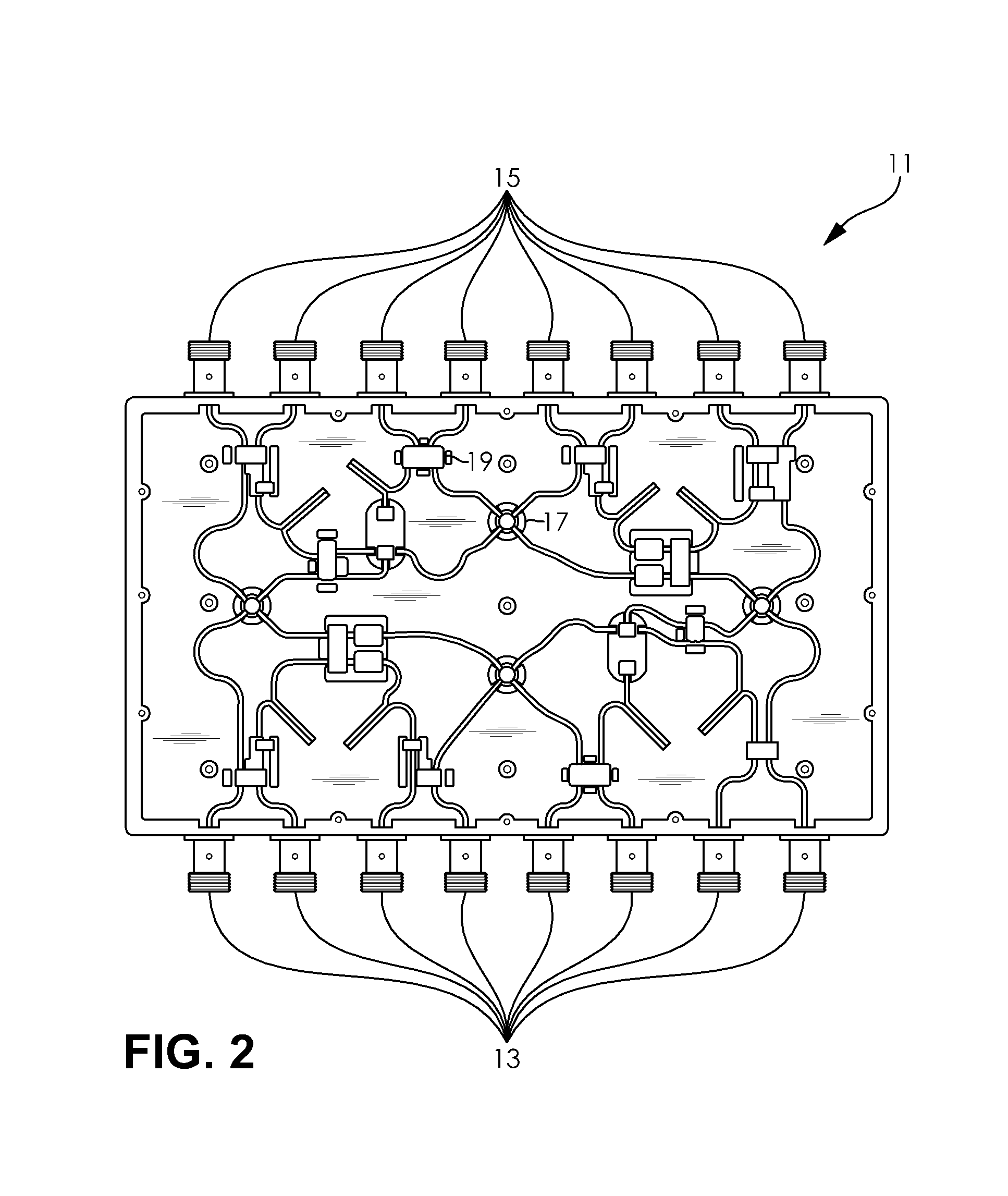 Fractional beam forming network antenna