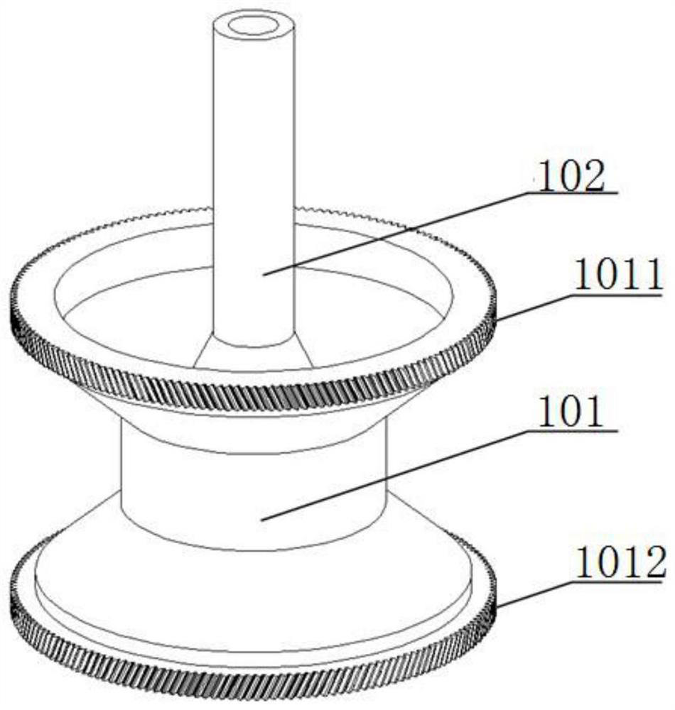 A split-torque transmission reduction device for a helicopter