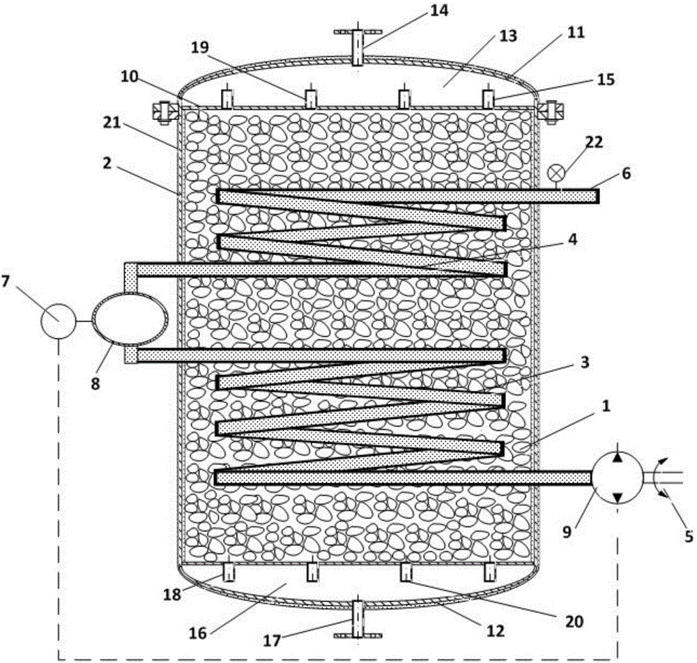 Fused salt thermocline heat storage and steam generation integrated device and method