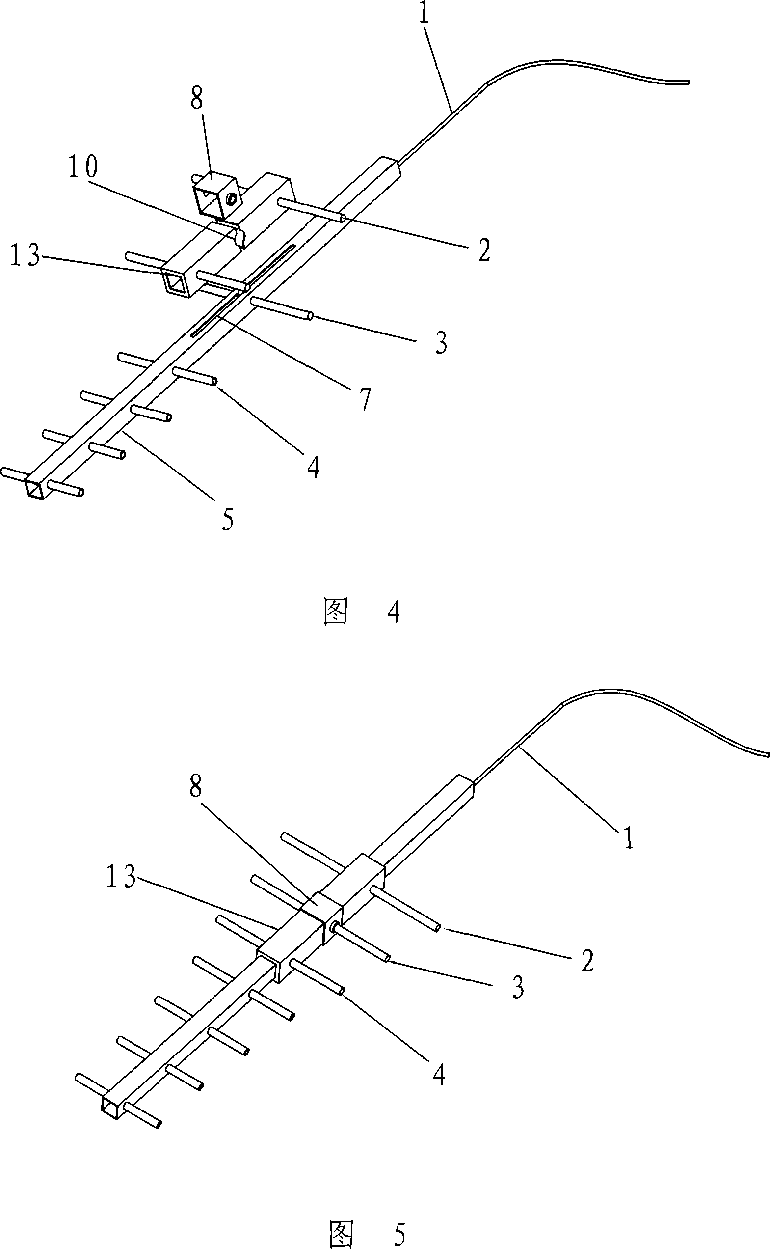 Gap feeding yagi antenna