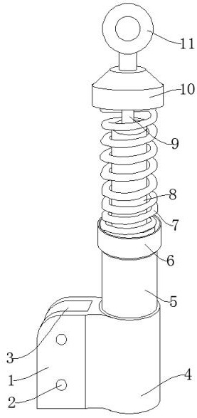 A noise-reducing automobile shock absorber