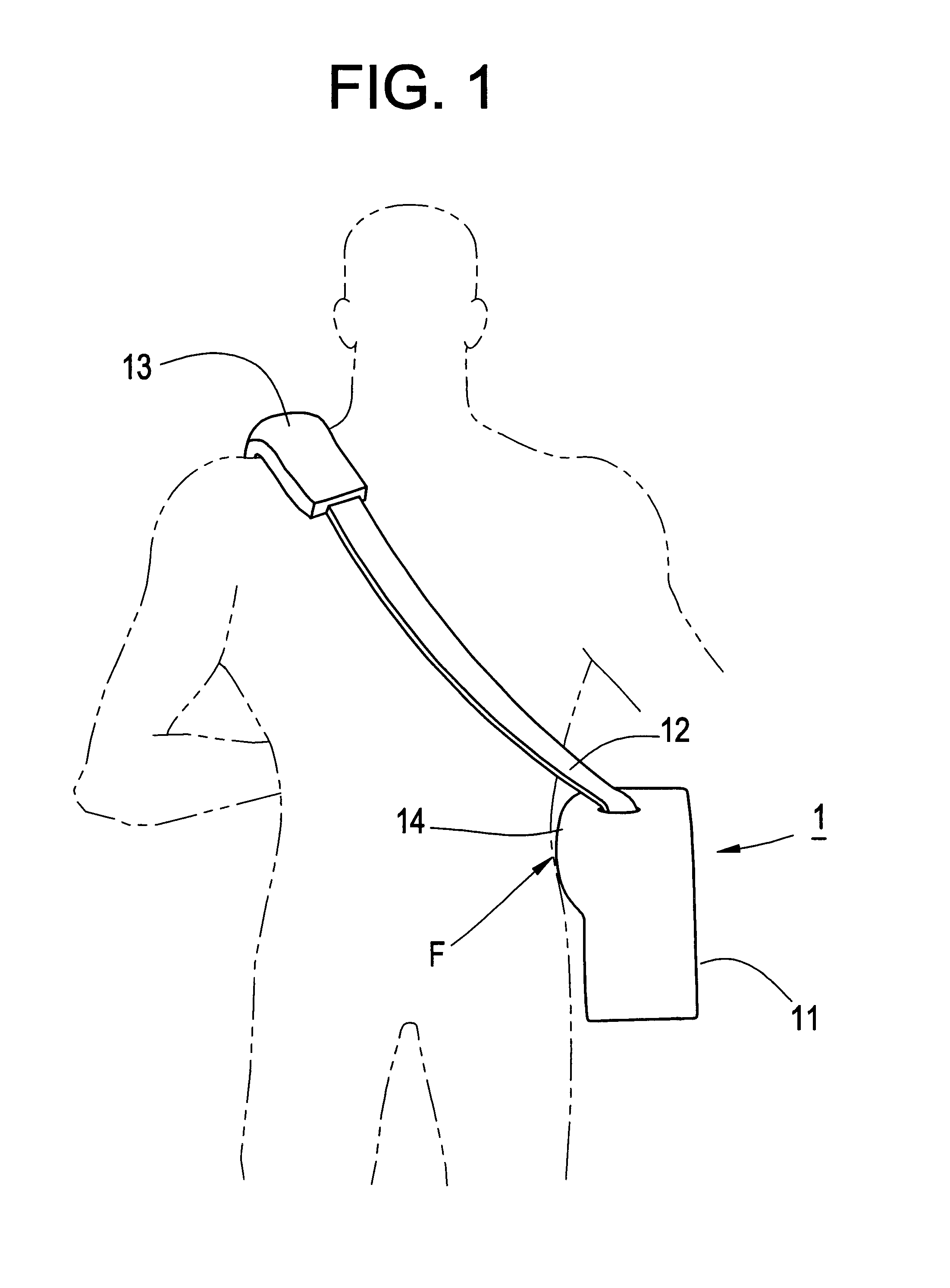Shoulder carrier with inflatable lumbar support
