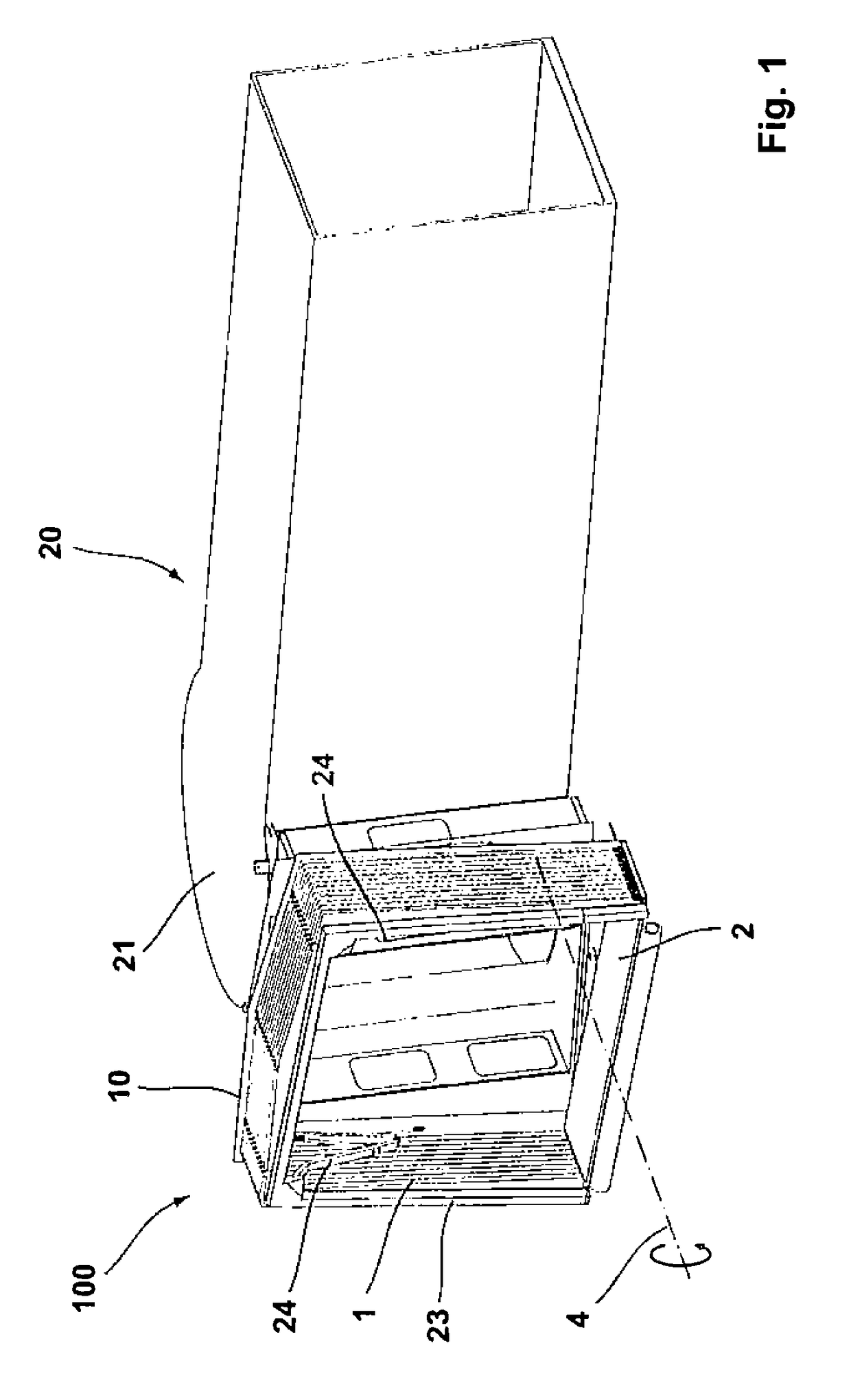 Coupling module for forming an interface between the cabin of a passenger bridge and an airplane