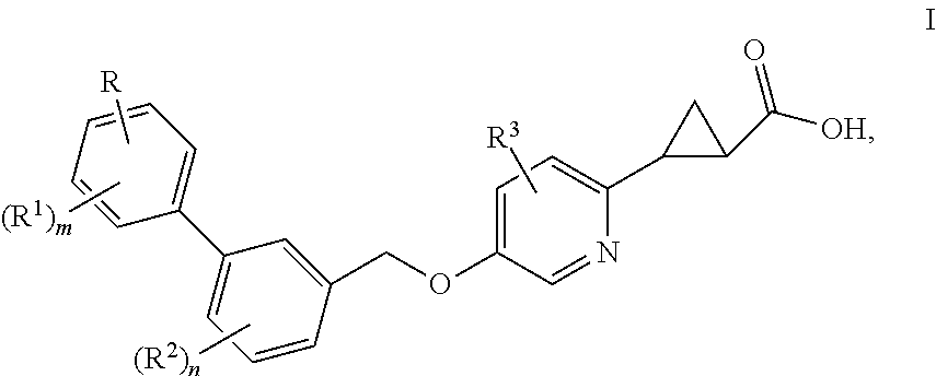 Benzyloxypyridylcyclopropanecarboxylic acids, pharmaceutical compositions and uses thereof