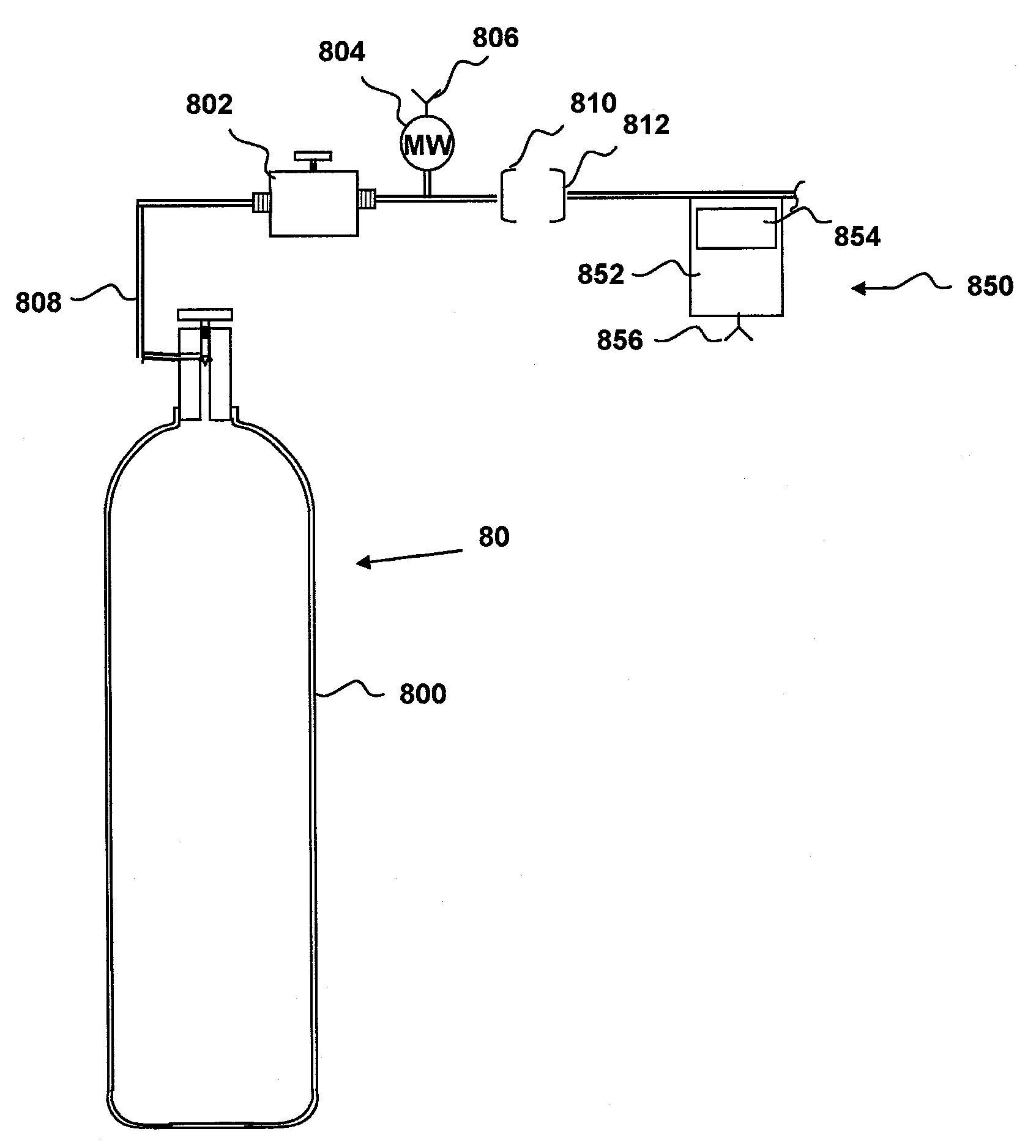 Method and apparatus for measuring the molecular weight of a gas