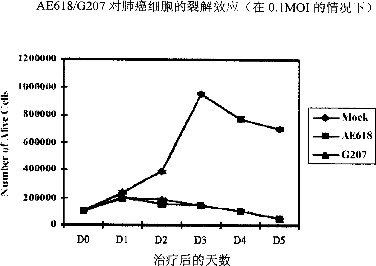 Recombinant herpes simplex virus capable of excreting angiostatin and endostatin protein and its application in treating lung cancer