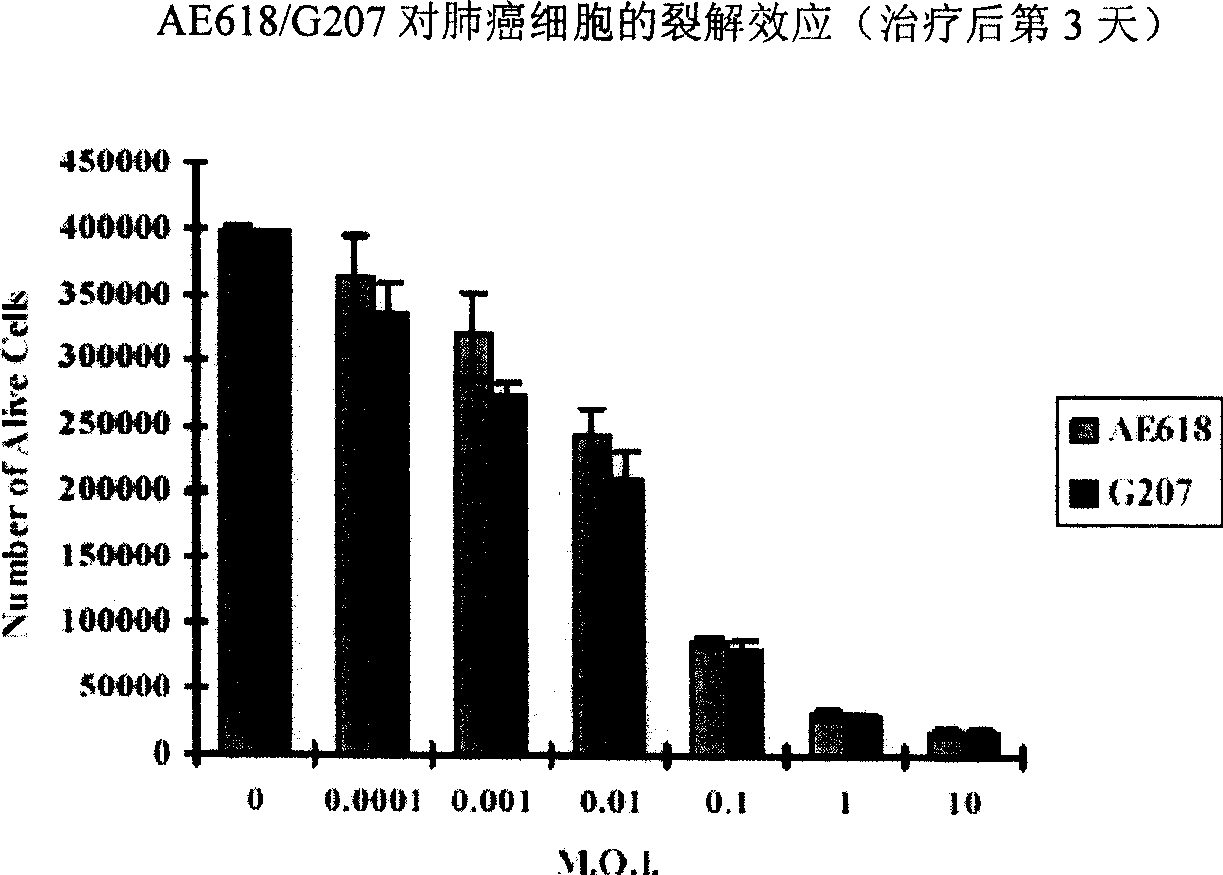 Recombinant herpes simplex virus capable of excreting angiostatin and endostatin protein and its application in treating lung cancer