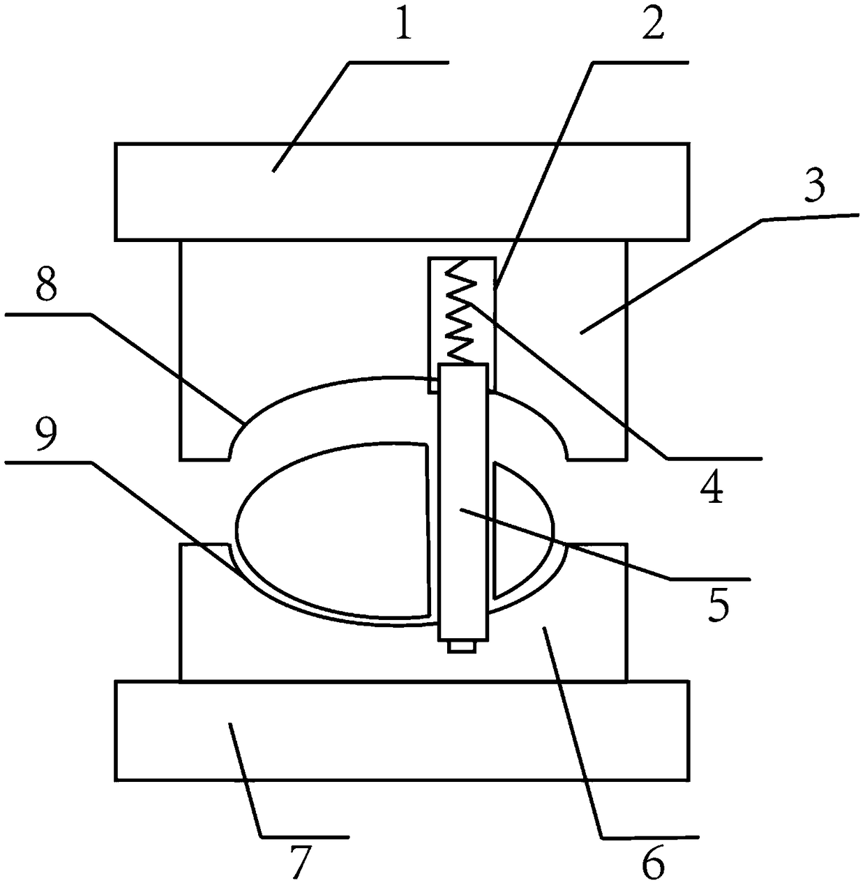 Hot-pressing process and equipment for foamed product with hole-shaped structure