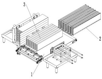 Board pulling mechanism of board discharging machine for light wallboards