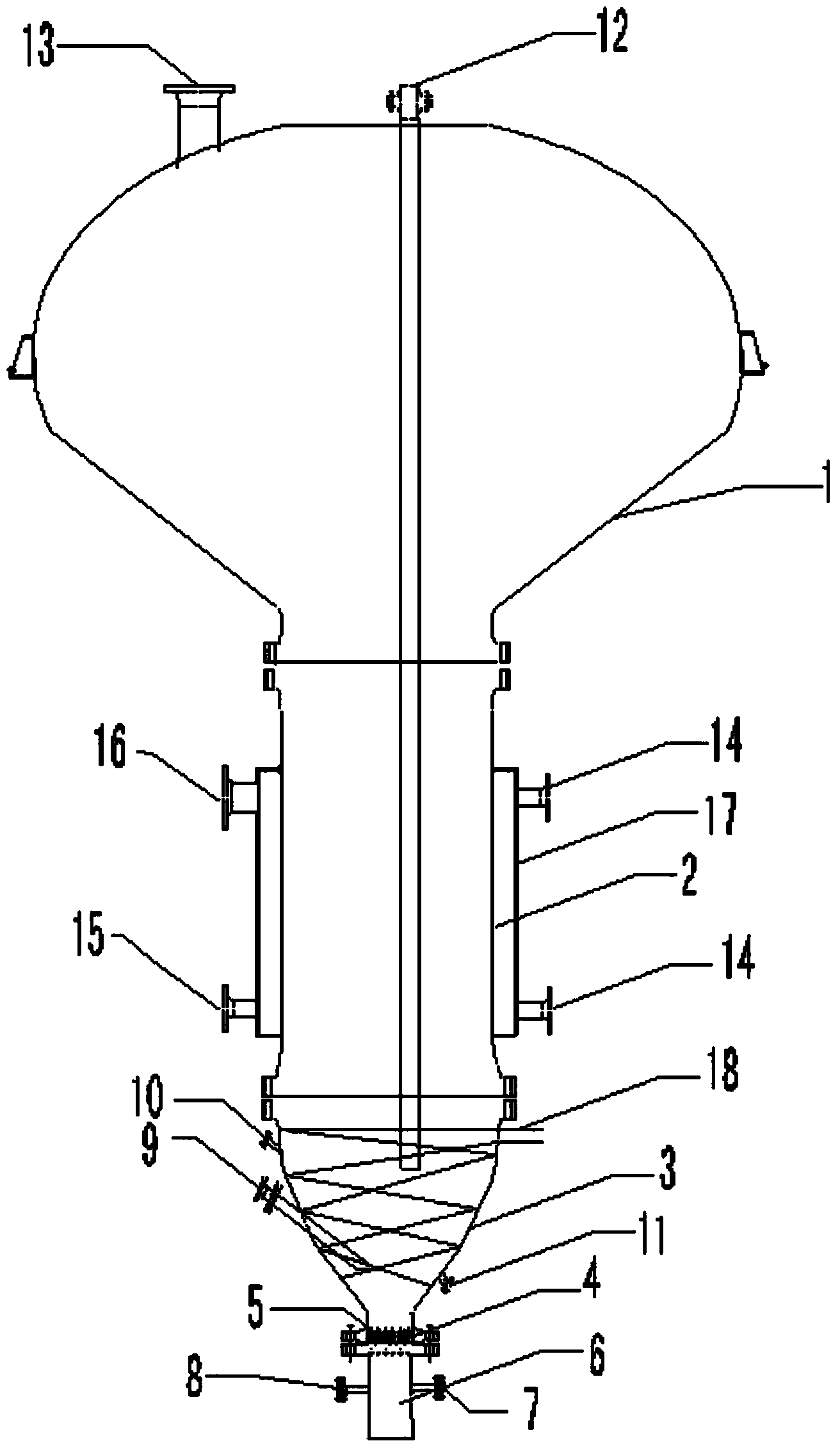 Fluidized bed reactor for producing trichlorosilane