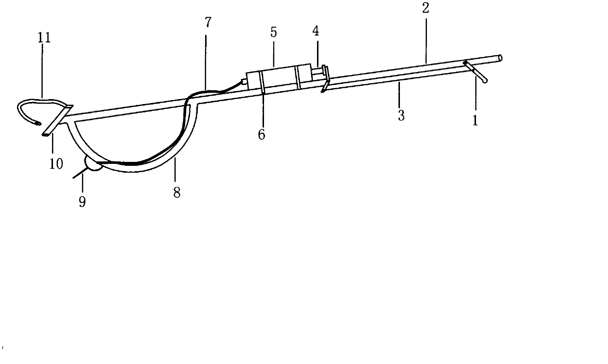 Trunk punching and drug injecting instrument