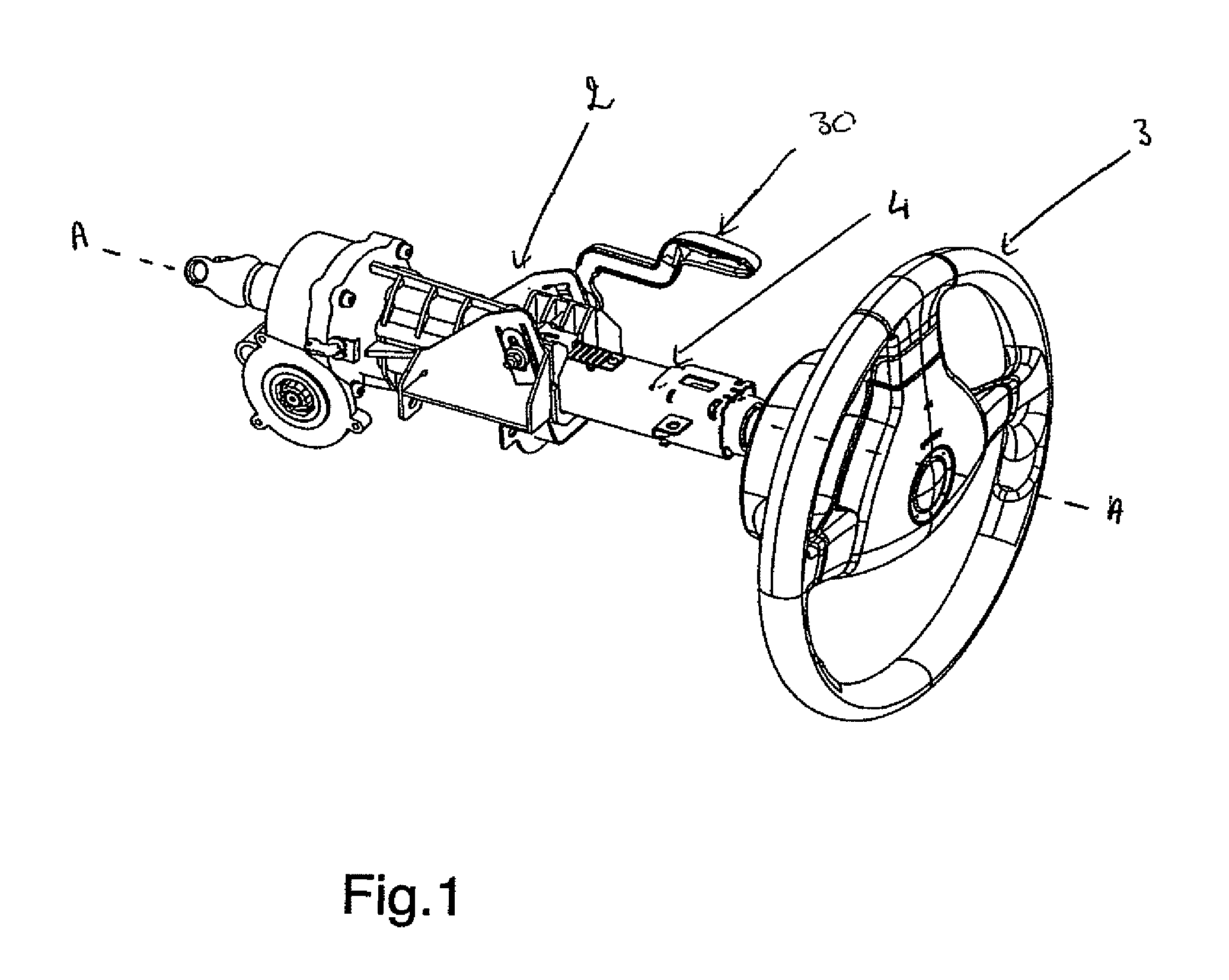 Adjustable steering column for motor vehicles