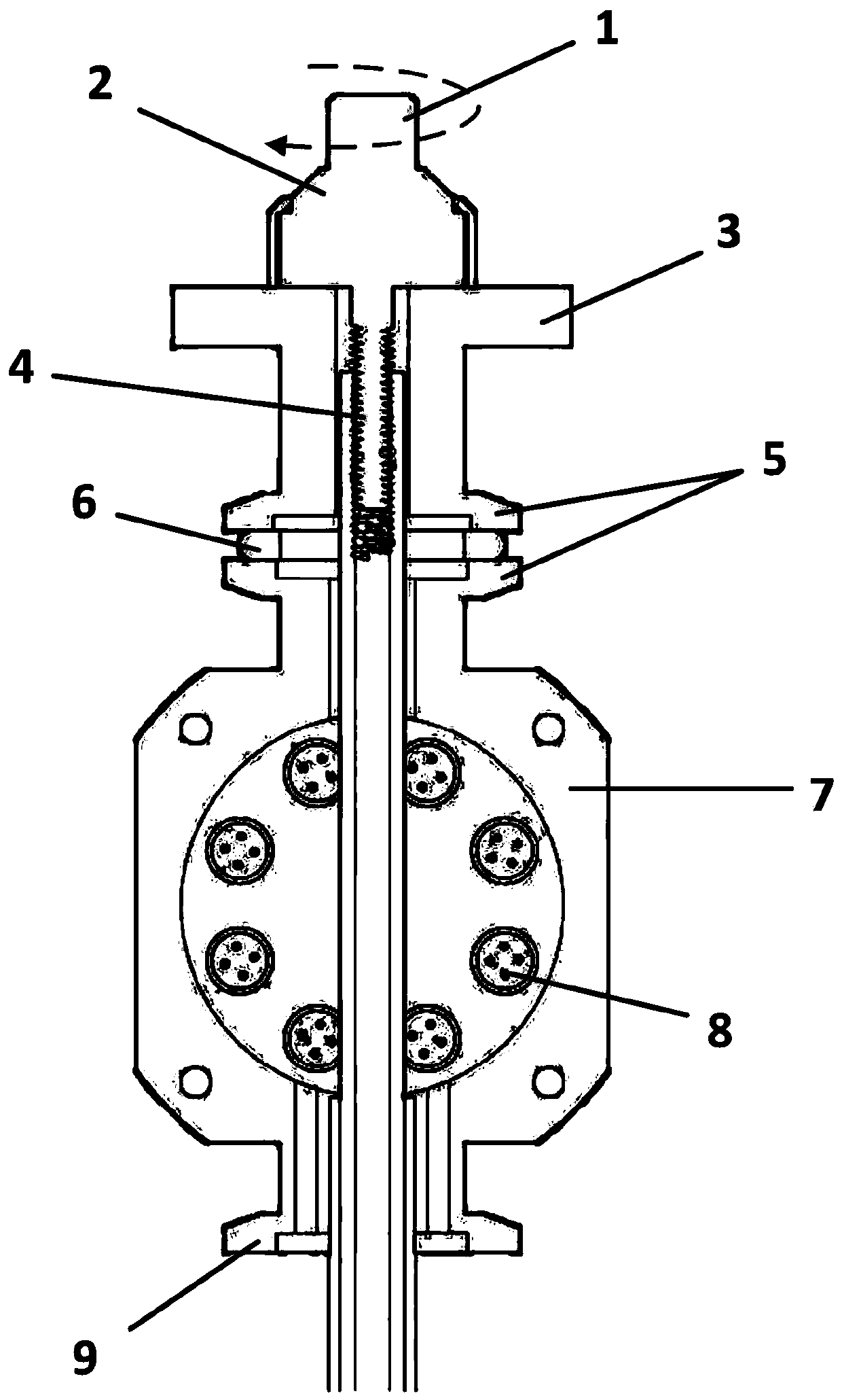 Rotation angle sample rod for electric transport measurement