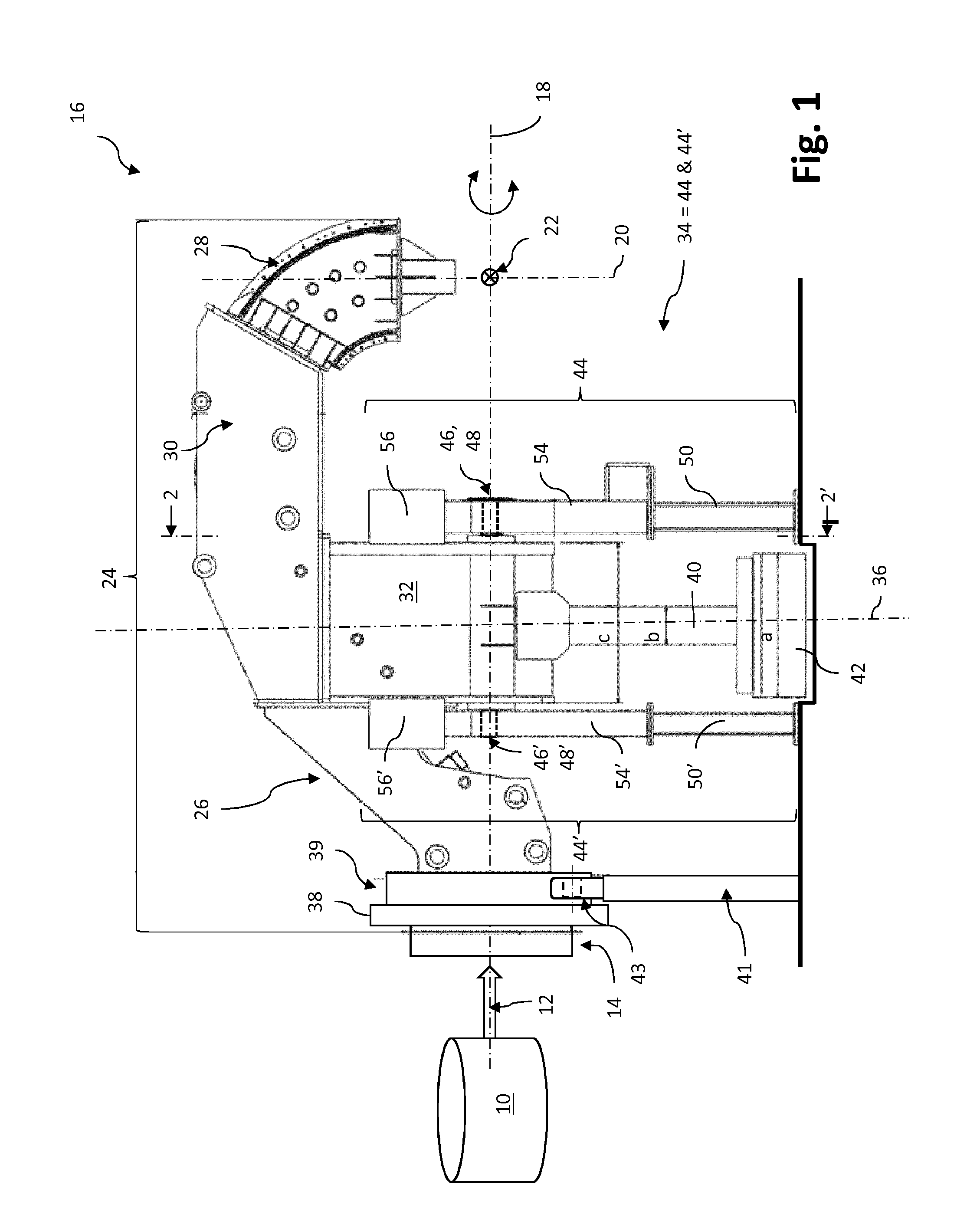 Gantry Structure For A Hadron Therapy Apparatus