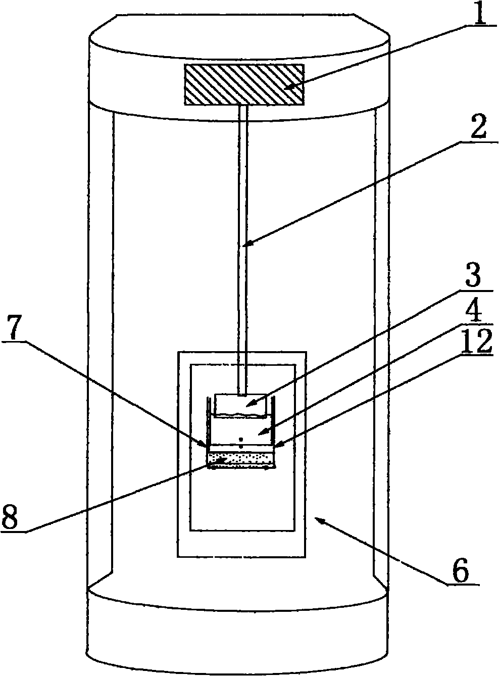 Apparatus and method for testing light-gas surface tension and light-liquid interfacial tension by using wilhelmy plate method
