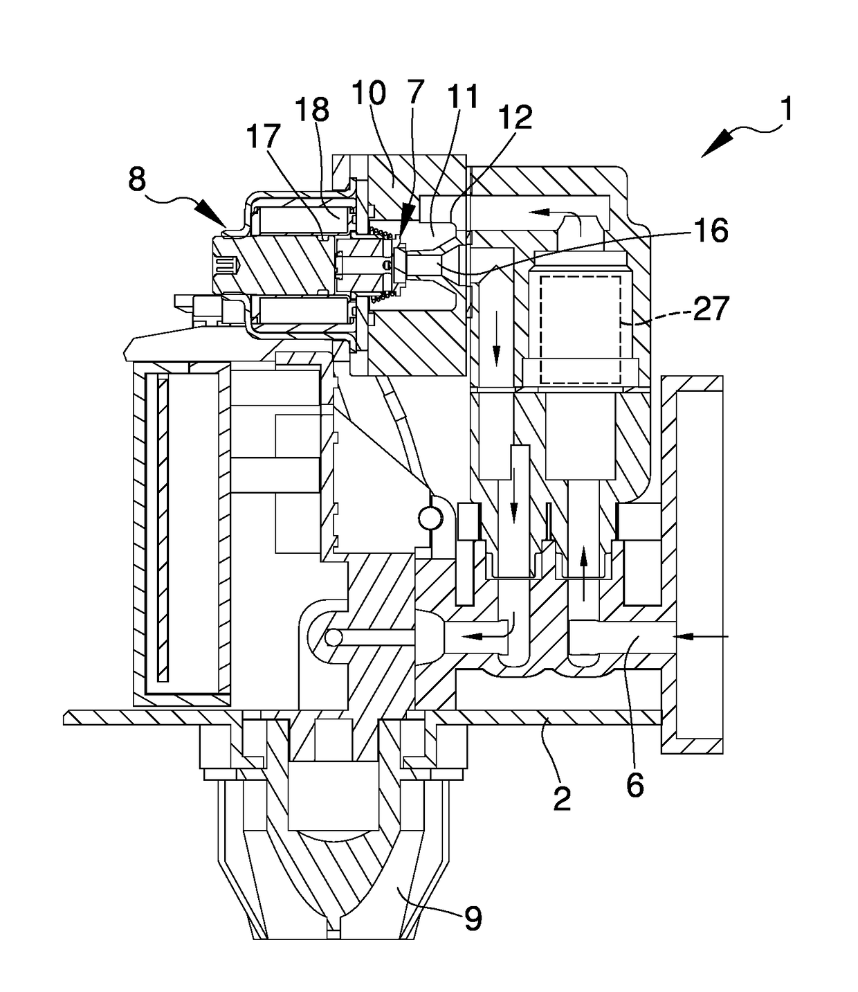 Device for the mixing of fluids