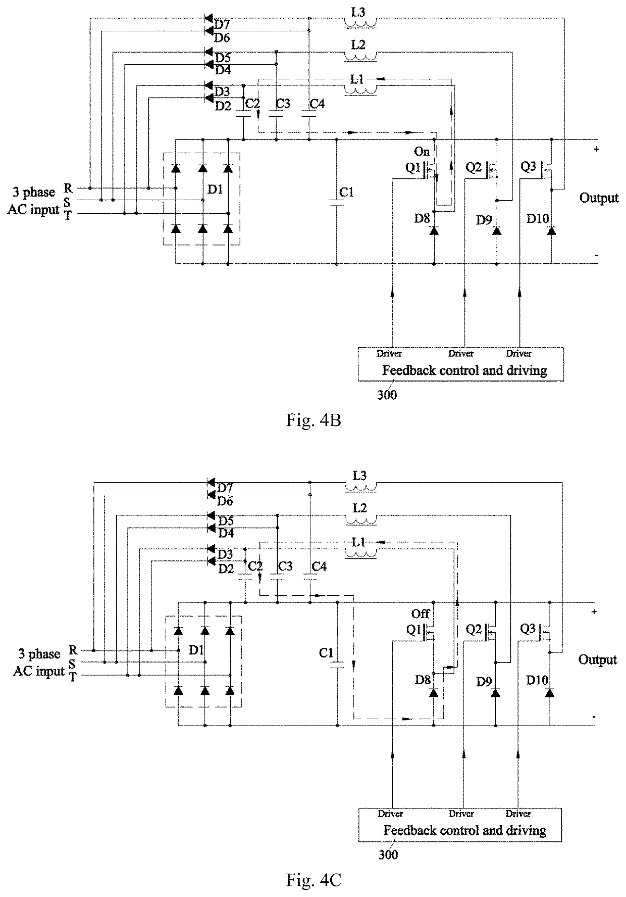 Switching mode power supply circuit for three phase AC input