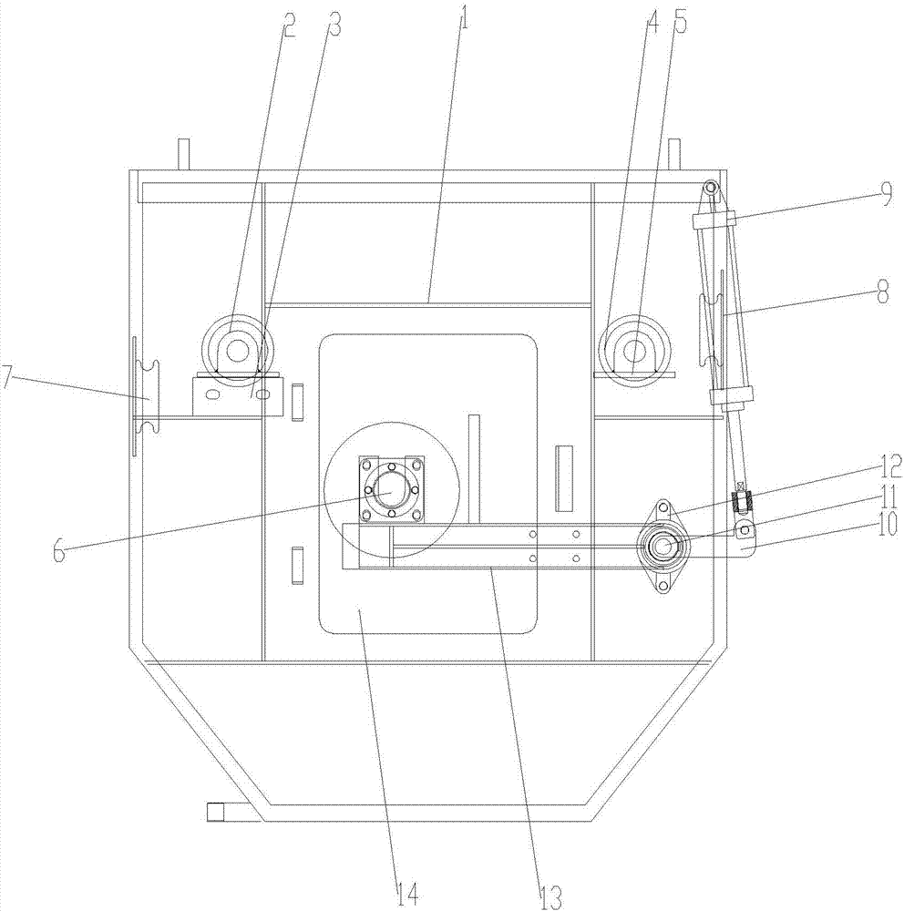 Rolling-washing-machine closed tension frame