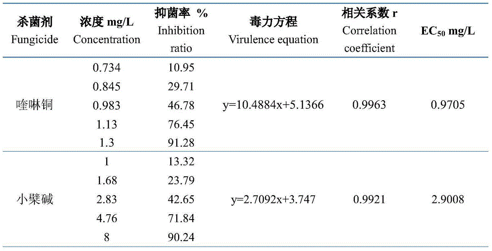 Bactericidal composition containing berberine and oxine-copper