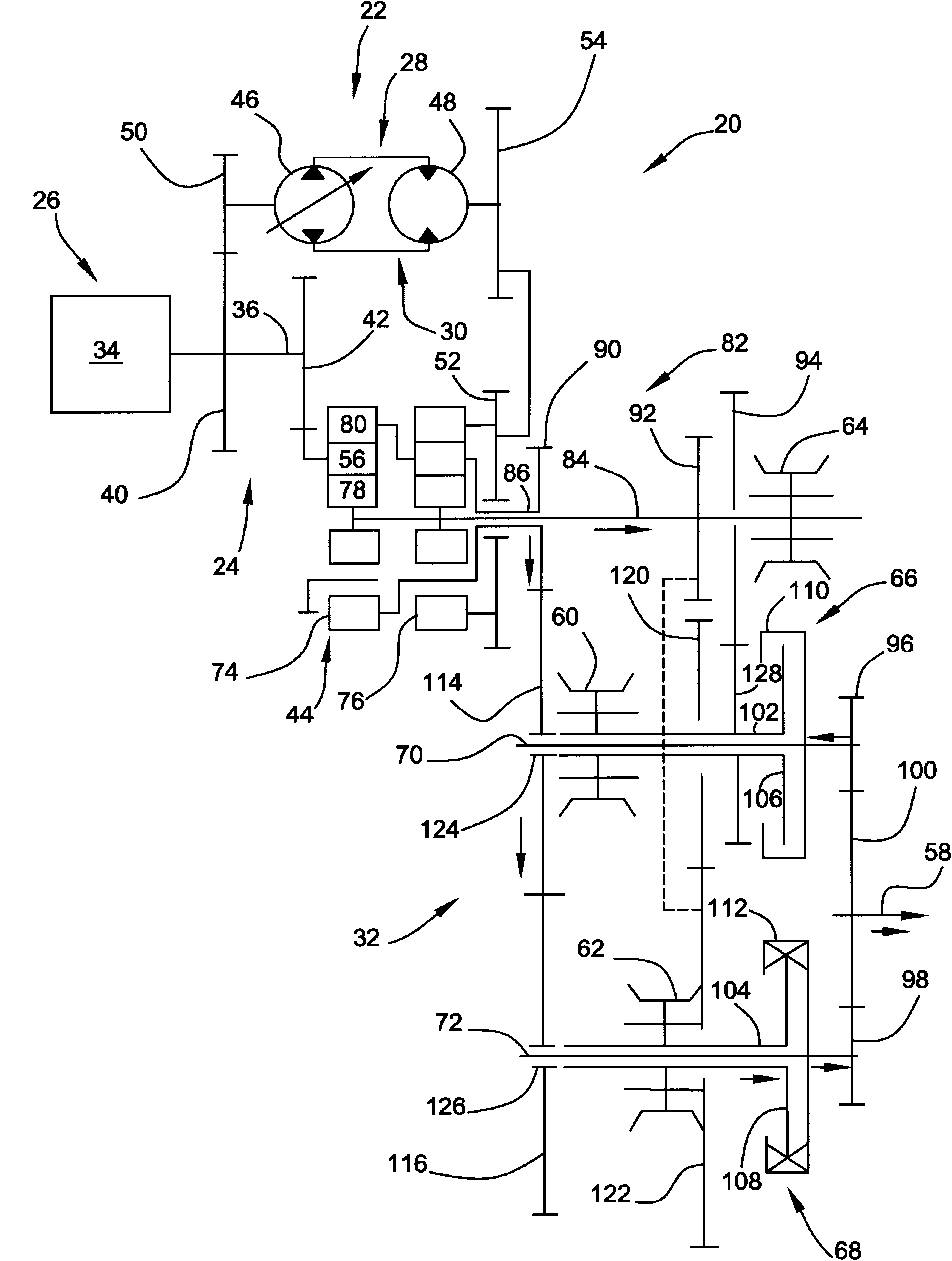 Method of synchronizing in split torque continuously variable dual clutch transmission