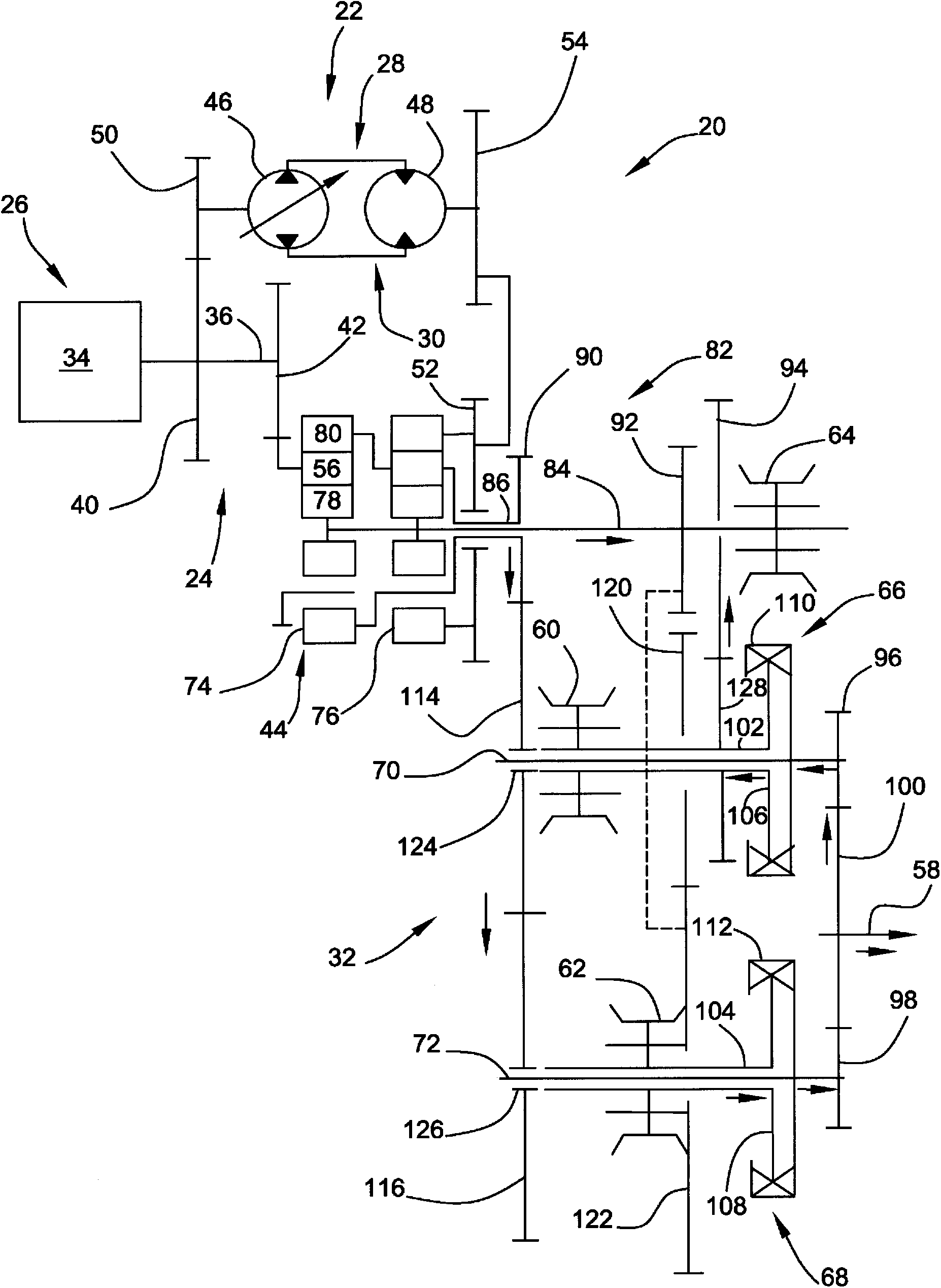 Method of synchronizing in split torque continuously variable dual clutch transmission