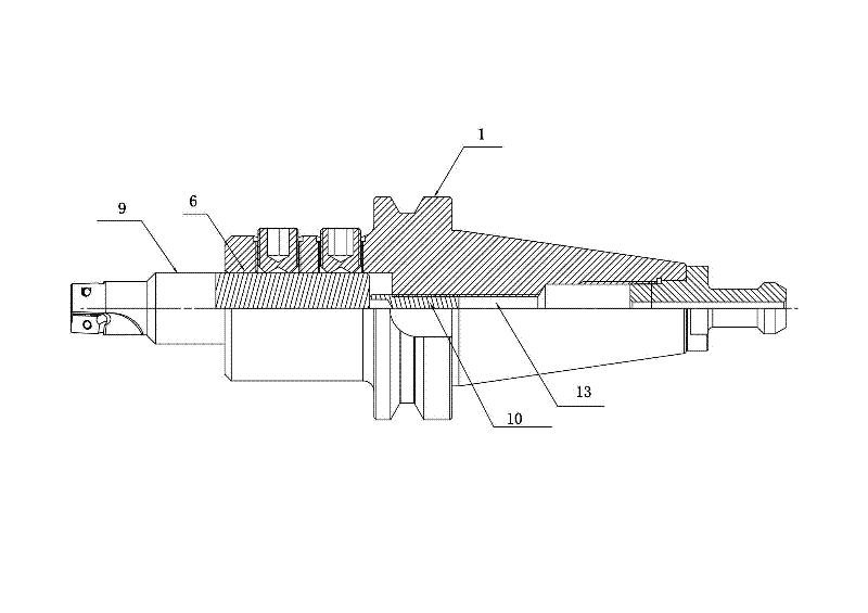 Tool clamp capable of adjusting overhang amount of tool in a large range