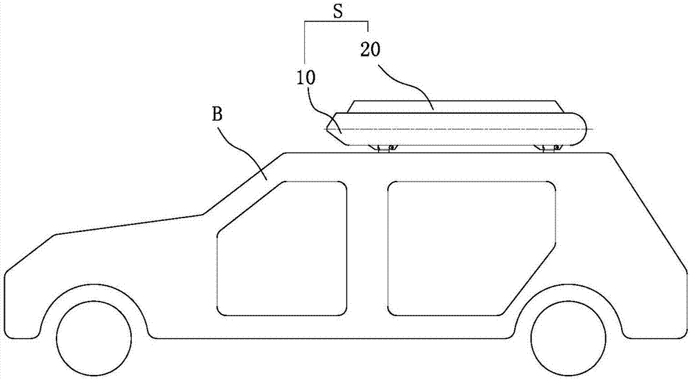 Multifunctional roof luggage compartment and escape method