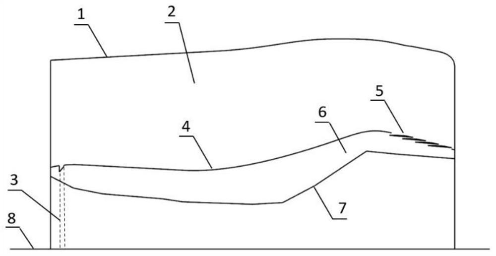 A large bypass ratio turbofan engine core cabin ventilation structure and ventilation method