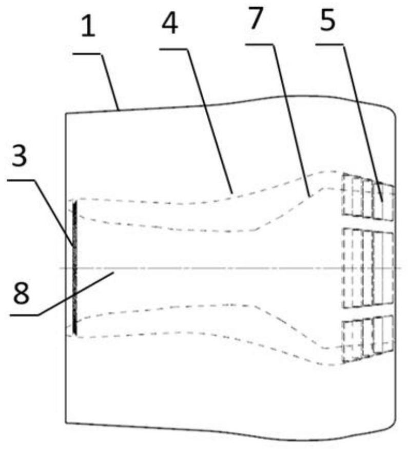 A large bypass ratio turbofan engine core cabin ventilation structure and ventilation method