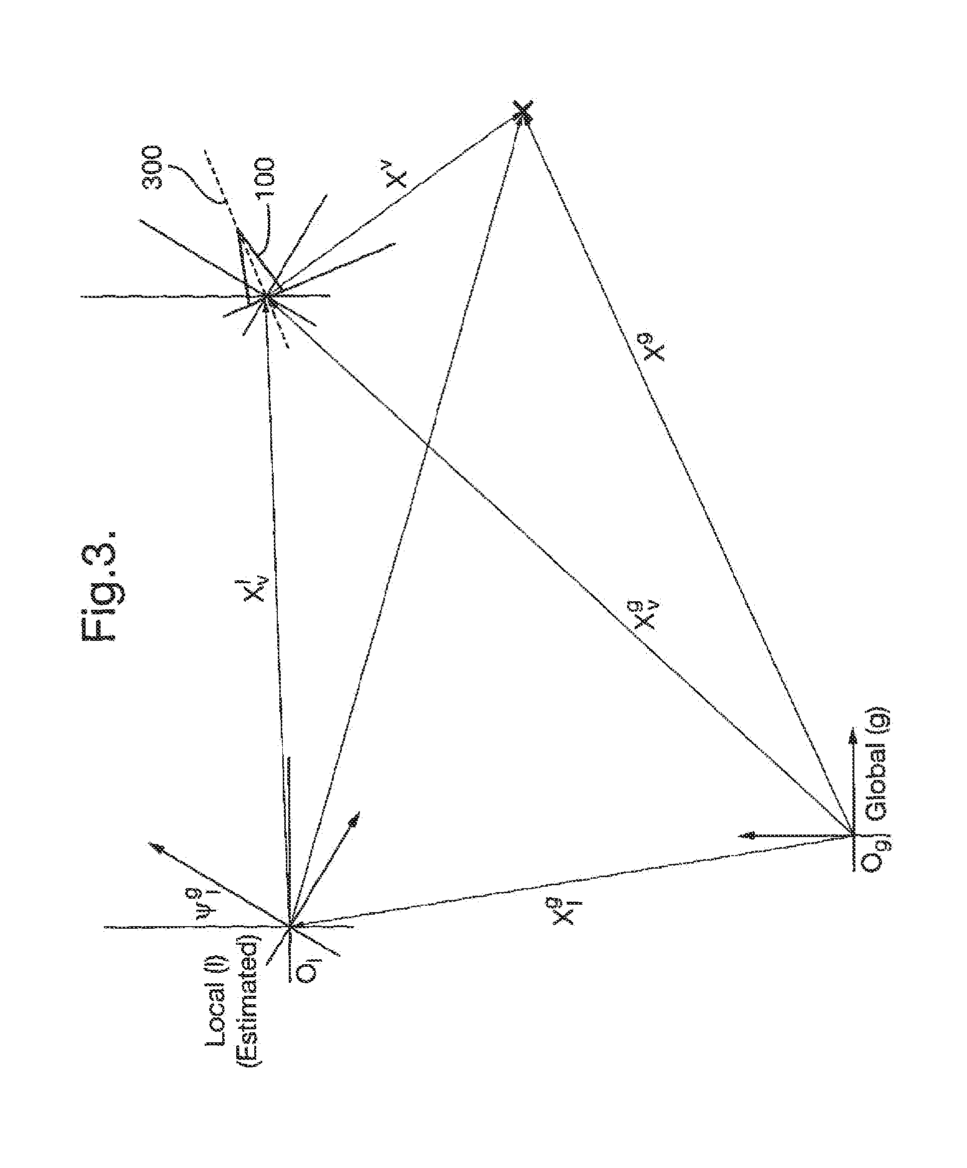 Estimating positions of a device and at least one target in an environment