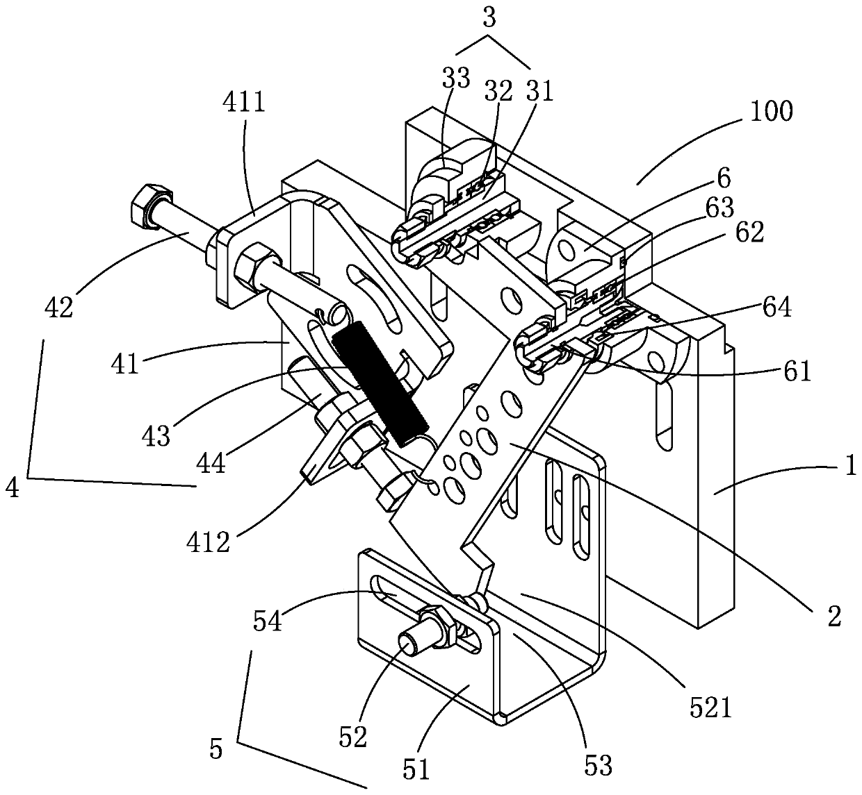 Glass position identification device of glass edging machine and glass position identification method thereof